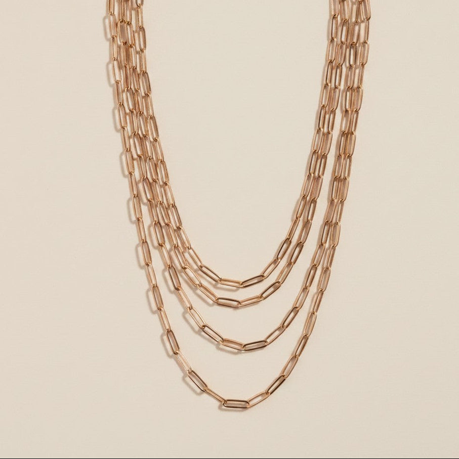 Paperclip Chain Necklace - Classic Link Chain for Women | Premium Layering Jewelry