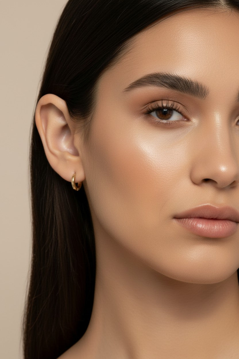 Clicker Hoop Earrings for Women - Small 9mm Hoops Perfect for Ear Stacking, Hypoallergenic & Waterproof