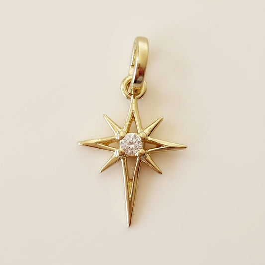 Mini Starburst Pendant Necklace - Minimalist Cubic Zirconia Jewelry for Women