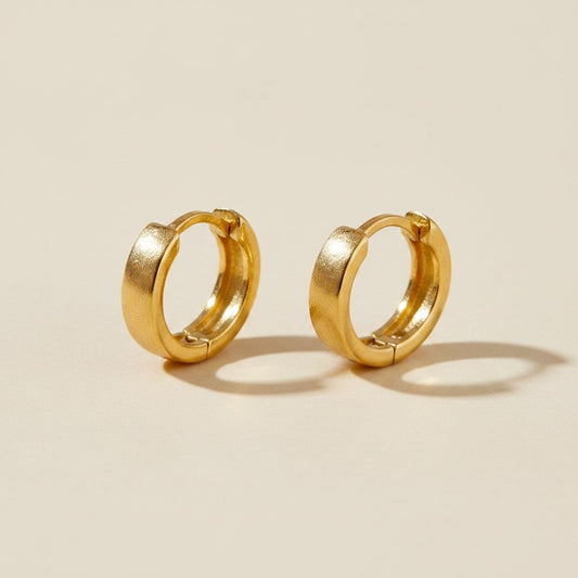 18k Gold Filled Small Clicker Hoop Earrings | Everyday Basic