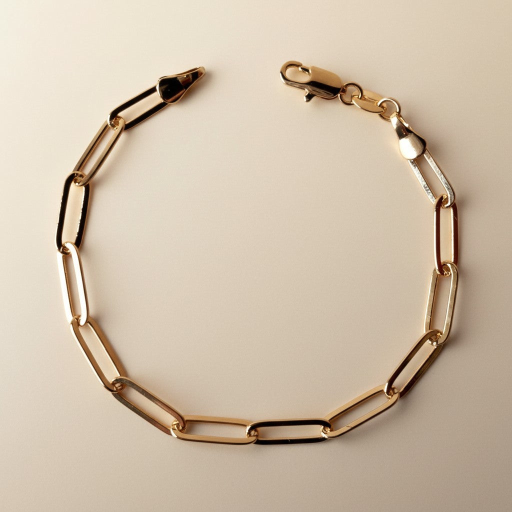 Gold Paperclip Chain Bracelet for Women - Link Bracelet | Trendy Jewelry