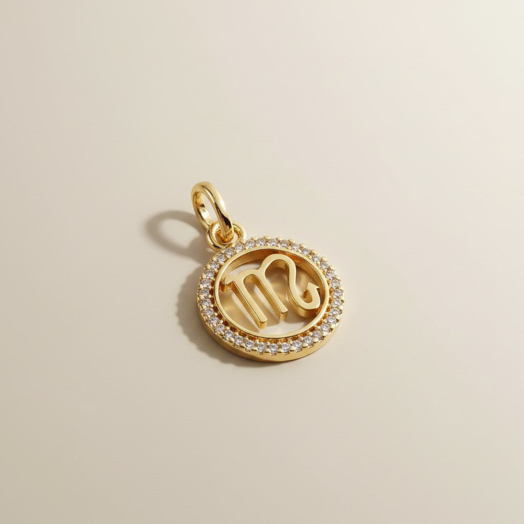 18k Gold Filled Mini Scorpio Zodiac Pendant