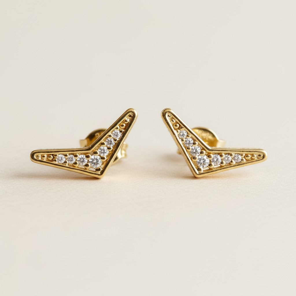 Dainty Ear Stacking Earrings - Small CZ Studs for Layering