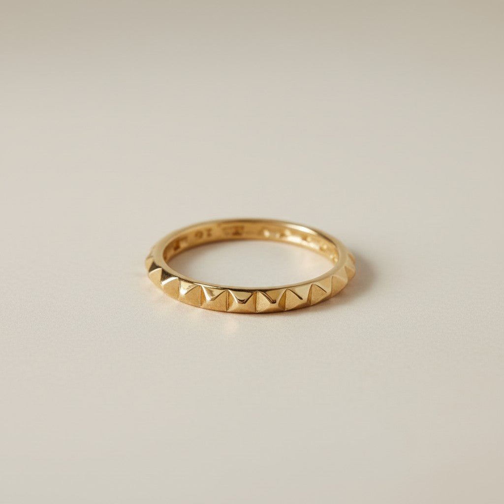 Spiked Band Ring for Women - Minimalist Stackable Ring