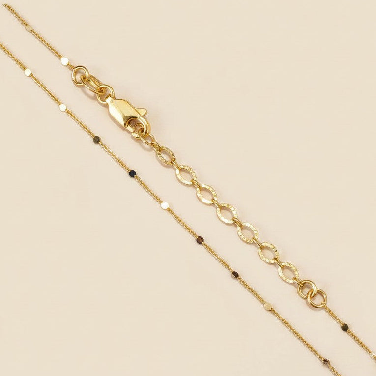 Delicate 18k Gold Filled Curb Chain Necklace - 1mm Dainty Layering Chain for Women