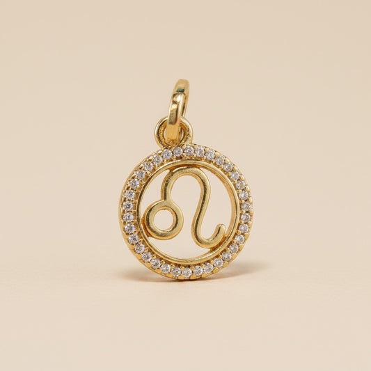 18k Gold Filled Mini Leo Zodiac Pendant