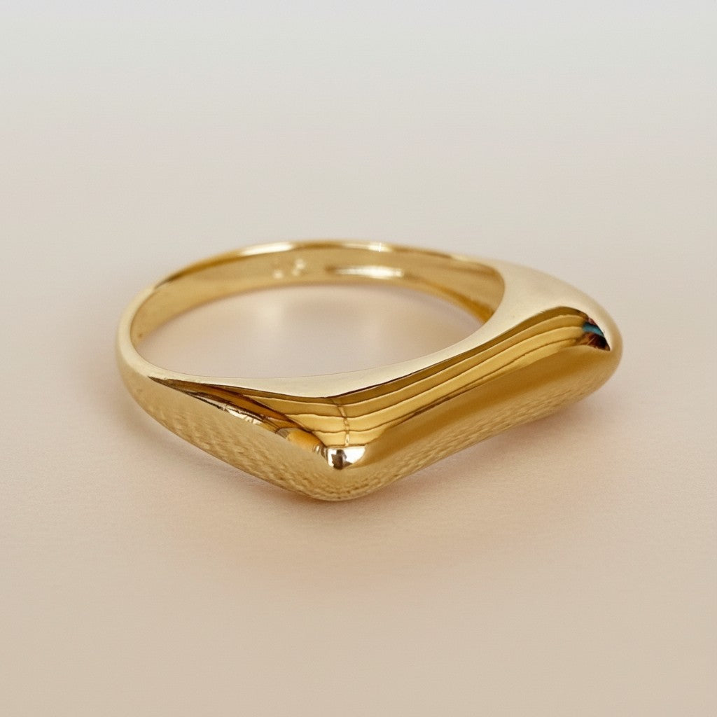 Bubble Flat Top Stackable Ring for Women - Statement Ring with Delicate Design, Hypoallergenic