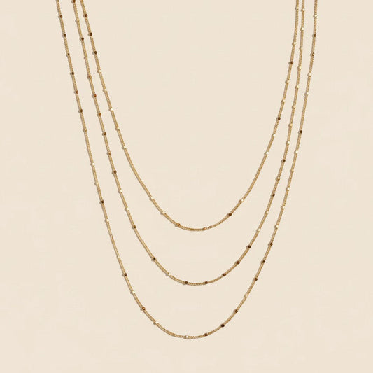 Delicate 18k Gold Filled Curb Chain Necklace - 1mm Dainty Layering Chain for Women