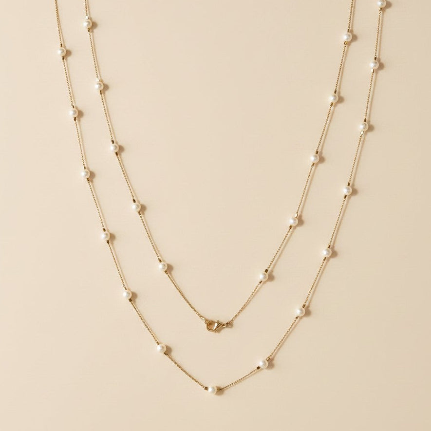 18k Gold Filled Long Pearl Necklace | Style It Your Way