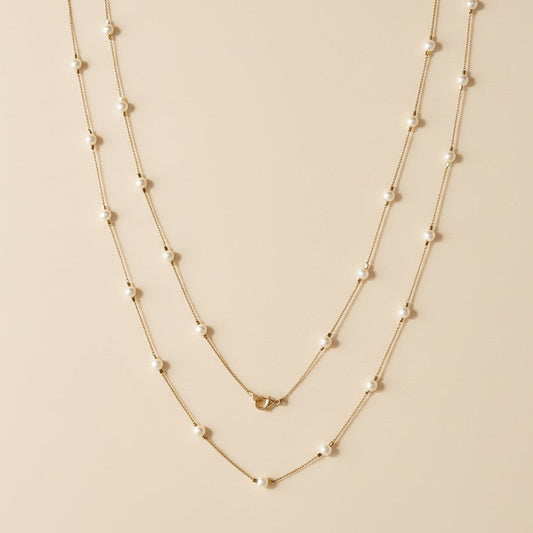 18k Gold Filled Long Pearl Necklace | Style It Your Way