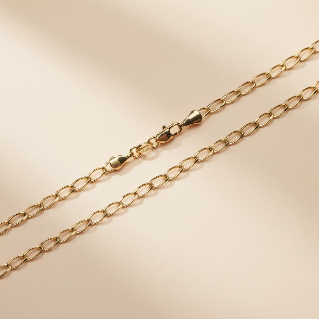 ✨ 18k Gold Filled Twist Link Chain Necklace — A Subtle Spiral in Every Link. Four Lengths.