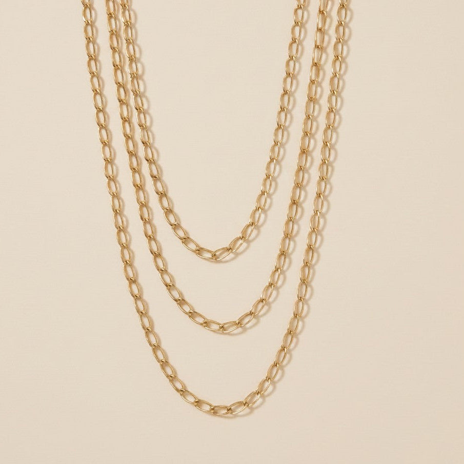 ✨ 18k Gold Filled Twist Link Chain Necklace — A Subtle Spiral in Every Link. Four Lengths.