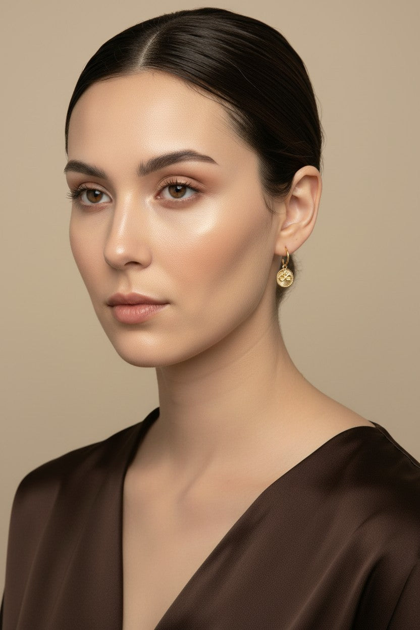 ✨ 18k Gold Filled Infinity Sunburst CZ Hoop Earrings — Forever, Radiating Outward.