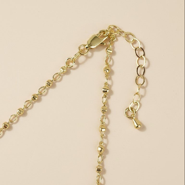 ✨ 18k Gold Filled Faceted Beaded Necklace — Subtle Shimmer, Endlessly Worn