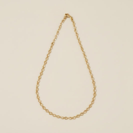 18k Gold Filled Diamond Cut Chain Necklace | Mesmerizing Sparkle