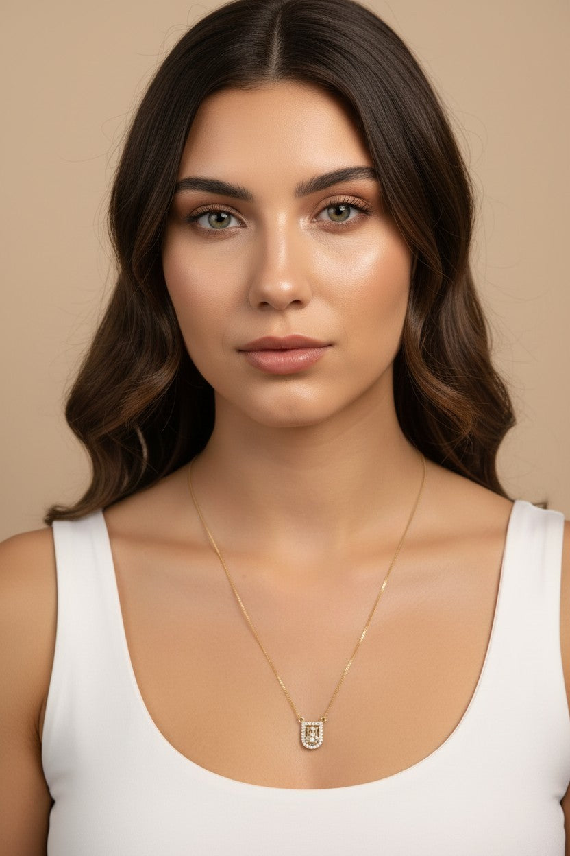 🙏 18k Gold Filled Scapular CZ Necklace (Escapulario) — Heart in Front. Grace Behind. Protection All Around.