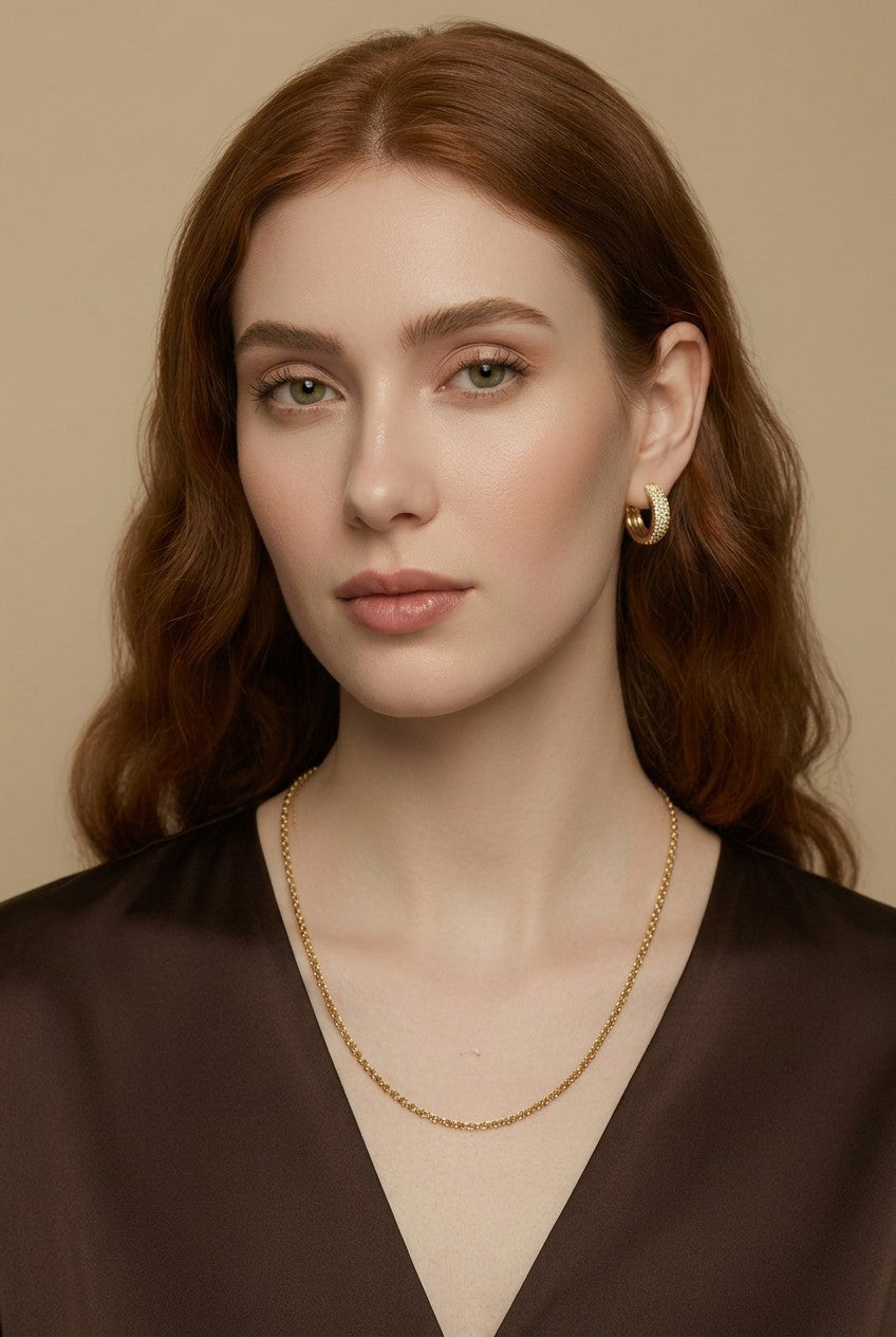 18k Gold Filled 1.5mm Rolo Chain Necklace | Layering & Charm Essential
