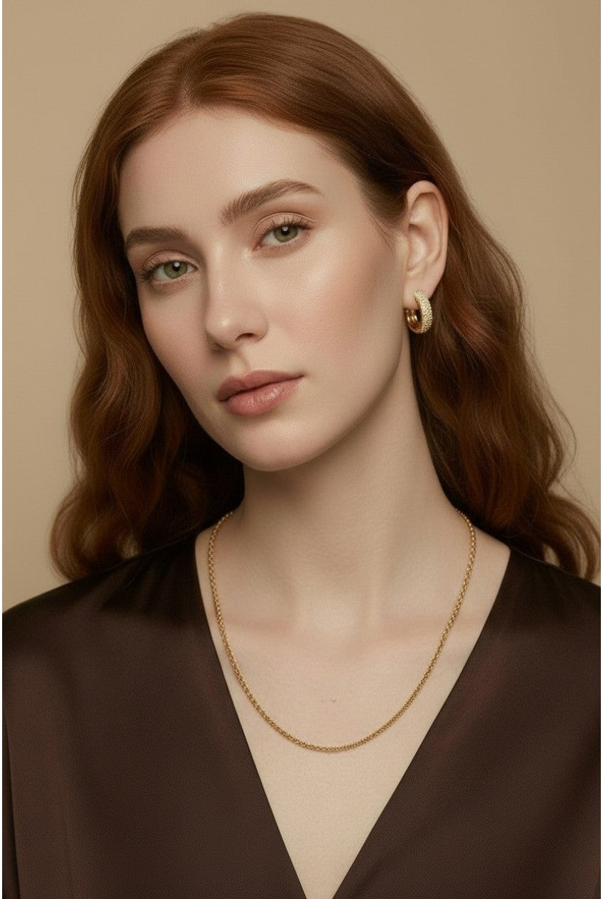 18k Gold Filled 1.5mm Rolo Chain Necklace | Layering & Charm Essential