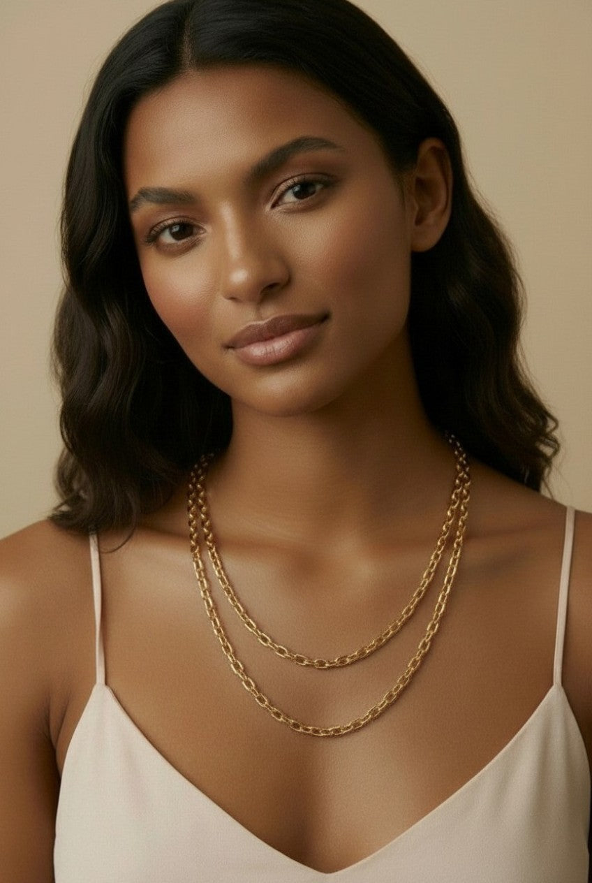 18k Gold Filled 4.5mm Link Chain Necklace | Bold Everyday Essential