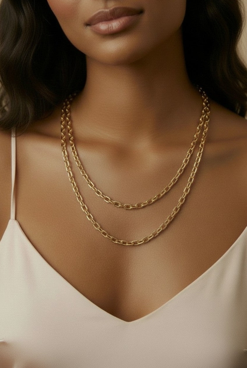 18k Gold Filled 4.5mm Link Chain Necklace | Bold Everyday Essential