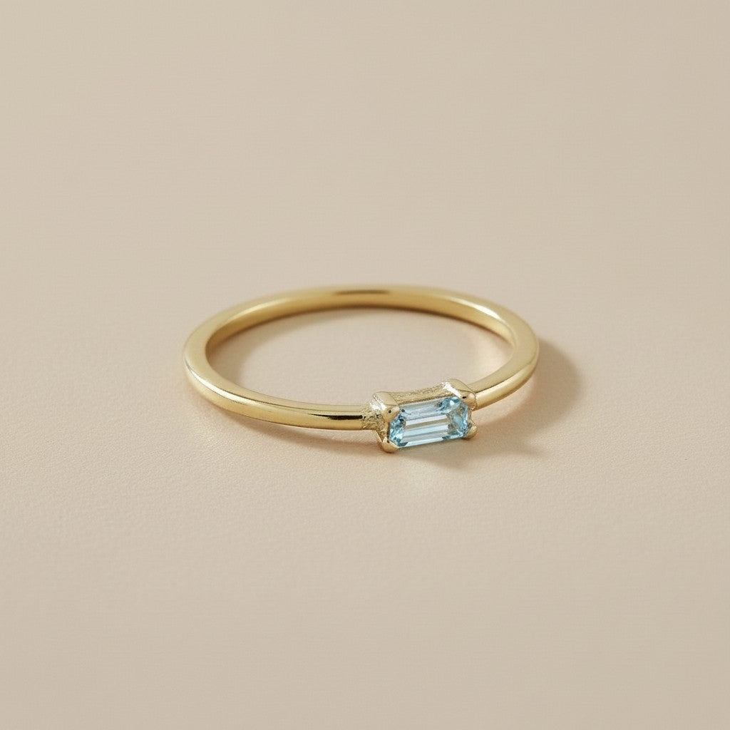Birthstone Ring - Personalized CZ Stone Ring for Women | All 12 Months Available