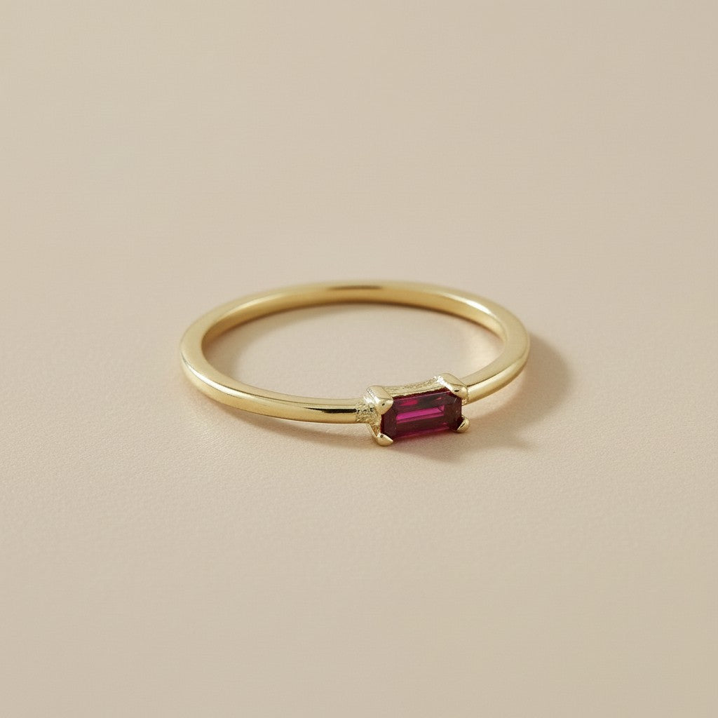 Birthstone Ring - Personalized CZ Stone Ring for Women | All 12 Months Available