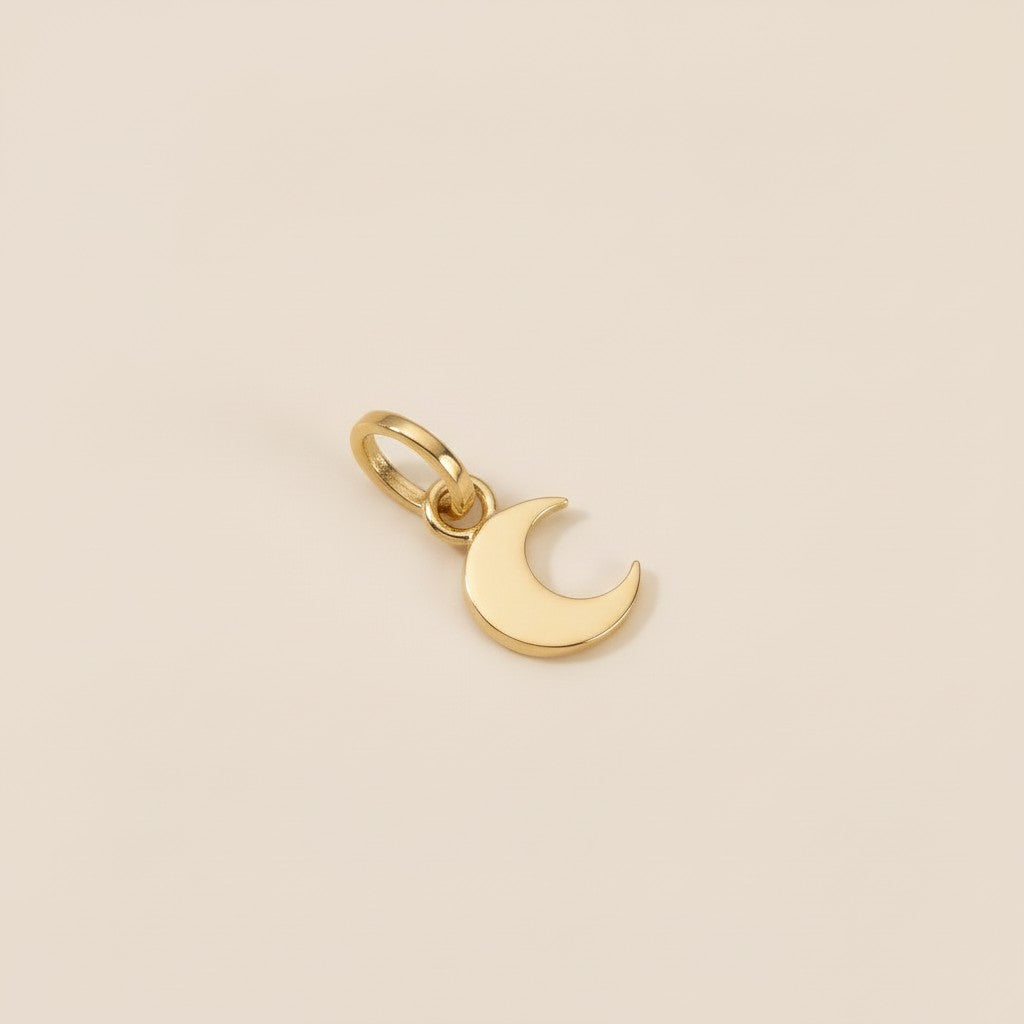 Mini Crescent Moon Charm -&nbsp; Pendant for Women | Minimalist Celestial Jewelry