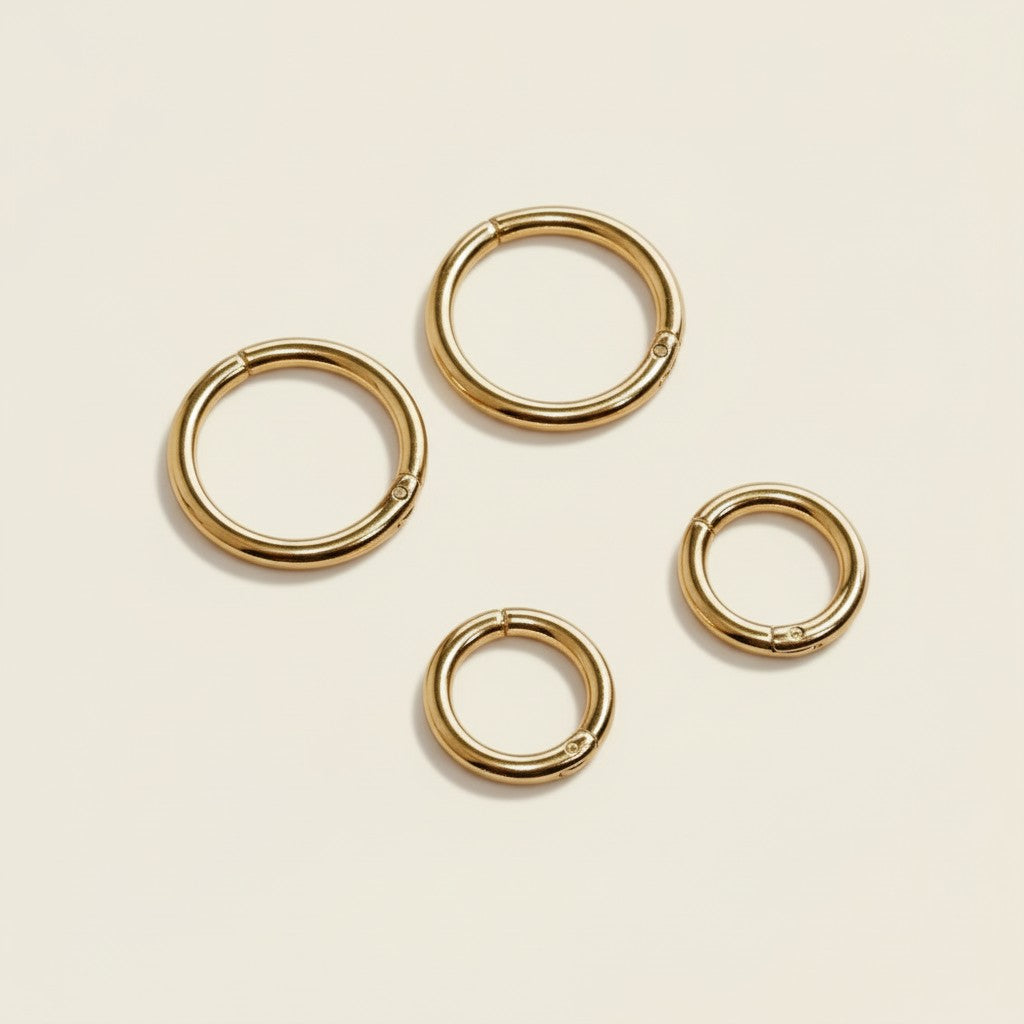 Mini Seamless Clicker Hoop Earrings - Small Hinged Hoops for Stacking