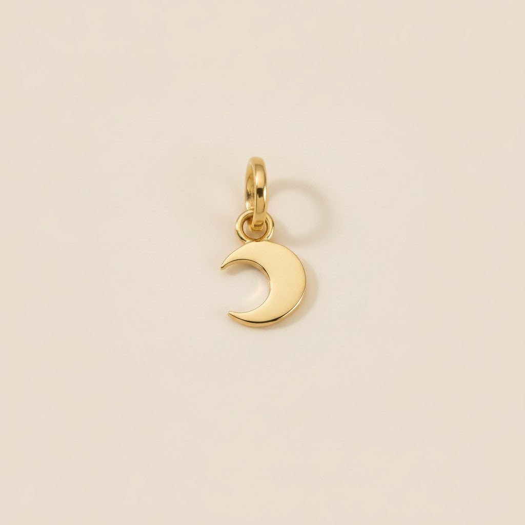 Mini Crescent Moon Charm -&nbsp; Pendant for Women | Minimalist Celestial Jewelry