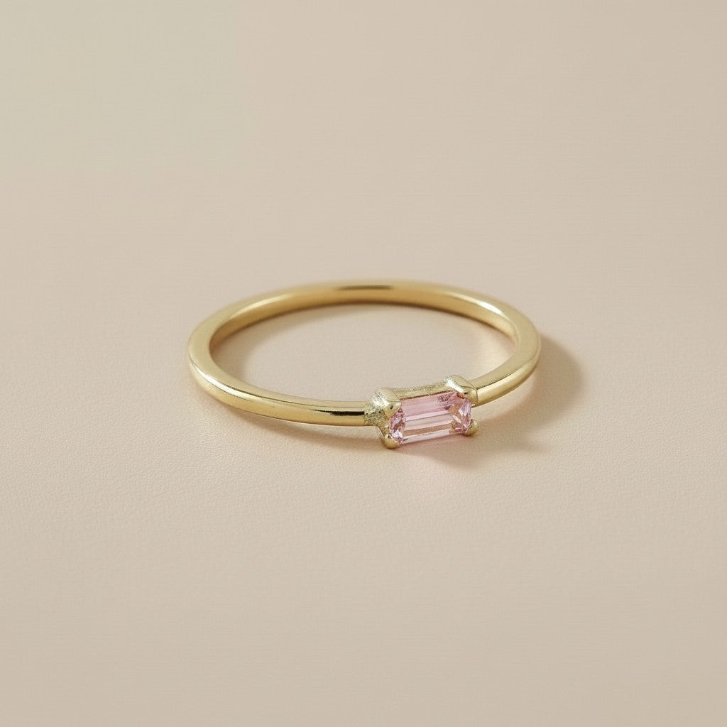 Birthstone Ring - Personalized CZ Stone Ring for Women | All 12 Months Available