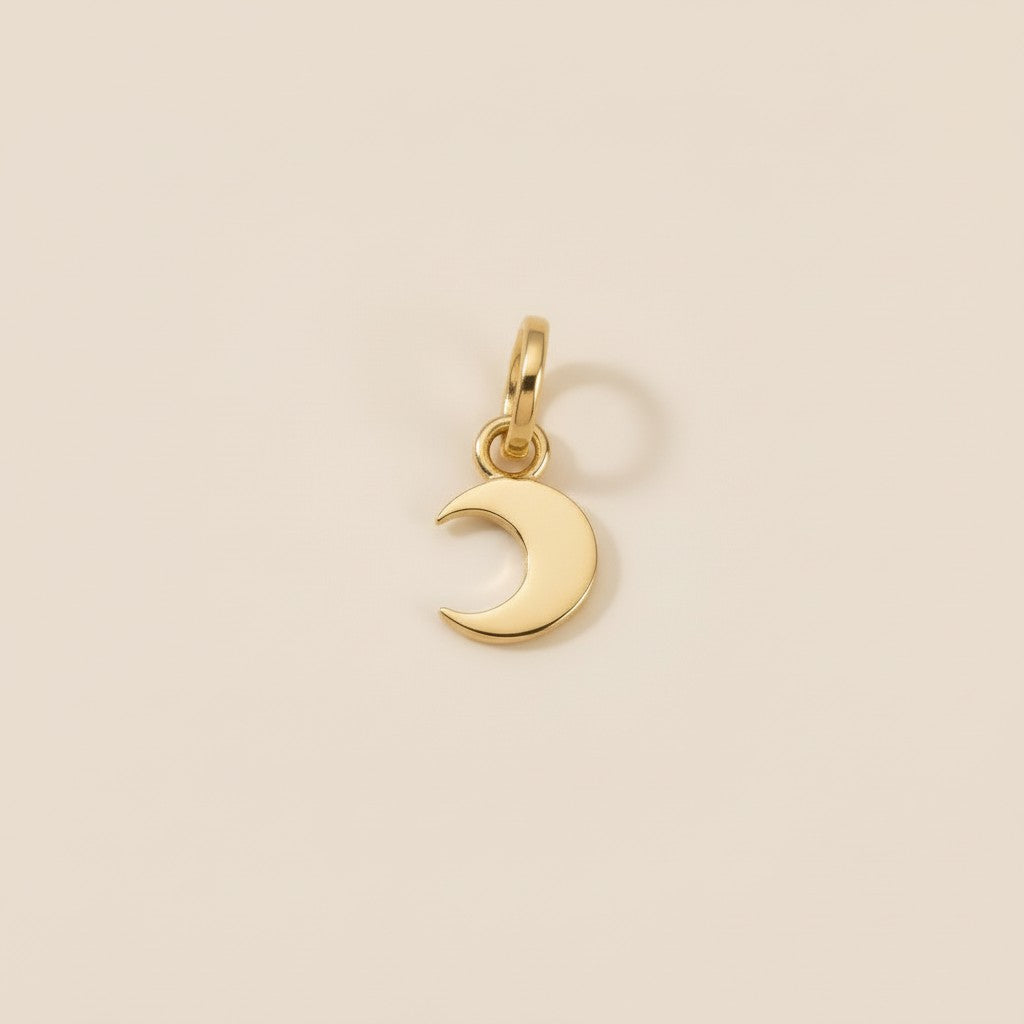 Mini Crescent Moon Charm -&nbsp; Pendant for Women | Minimalist Celestial Jewelry