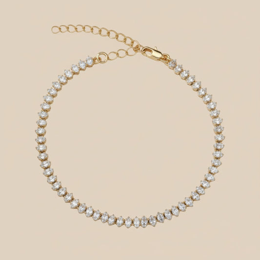 Marquise Tennis Bracelet - Sparkly CZ Diamond Bracelet for Women