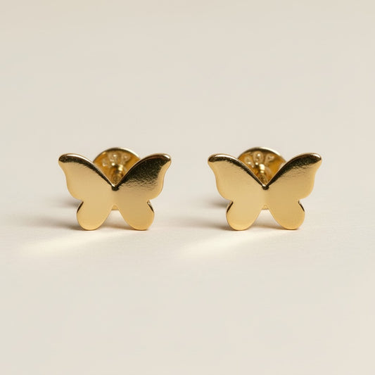 Mini Butterfly Stud Earrings - Dainty Sparkle Earrings for Women