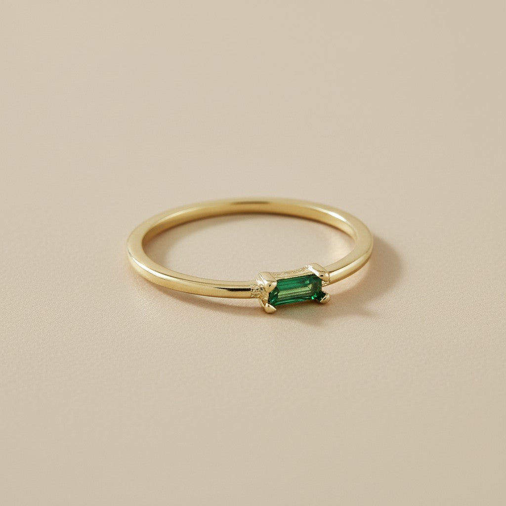 Birthstone Ring - Personalized CZ Stone Ring for Women | All 12 Months Available
