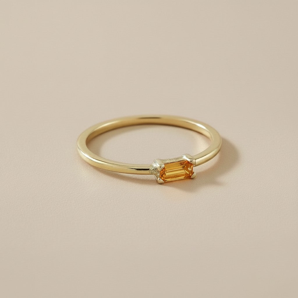 Birthstone Ring - Personalized CZ Stone Ring for Women | All 12 Months Available