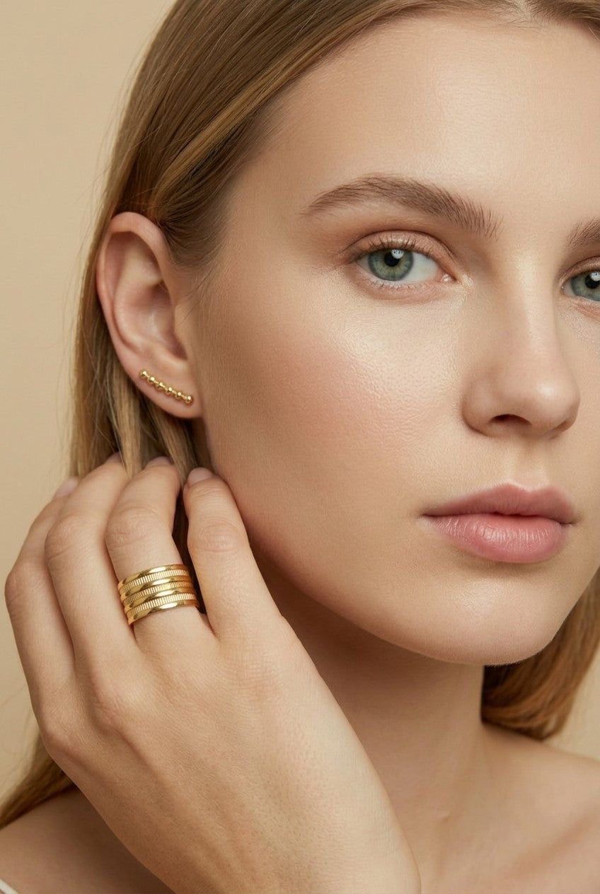 18k Gold Filled Seven Rings Wholesale Jewelry Supplies