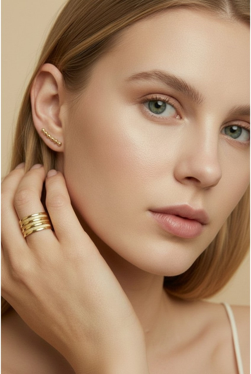 18k Gold Filled Seven Rings Wholesale Jewelry Supplies