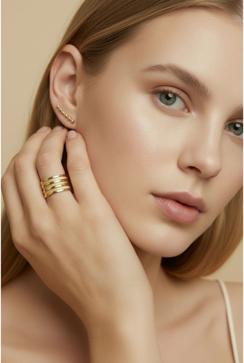 18k Gold Filled Seven Rings Wholesale Jewelry Supplies