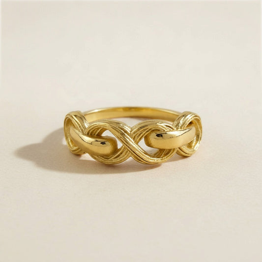 18k Gold Filled Braided Infinity Ring