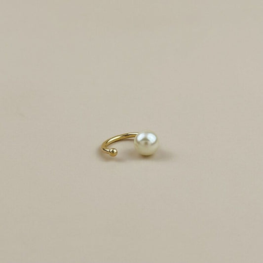 Dainty Pearl Ear Cuff for Women - No Piercing Required Simulated Pearl Earring