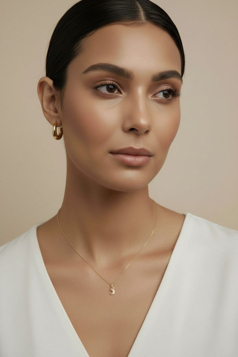 Mini Crescent Moon Charm -&nbsp; Pendant for Women | Minimalist Celestial Jewelry