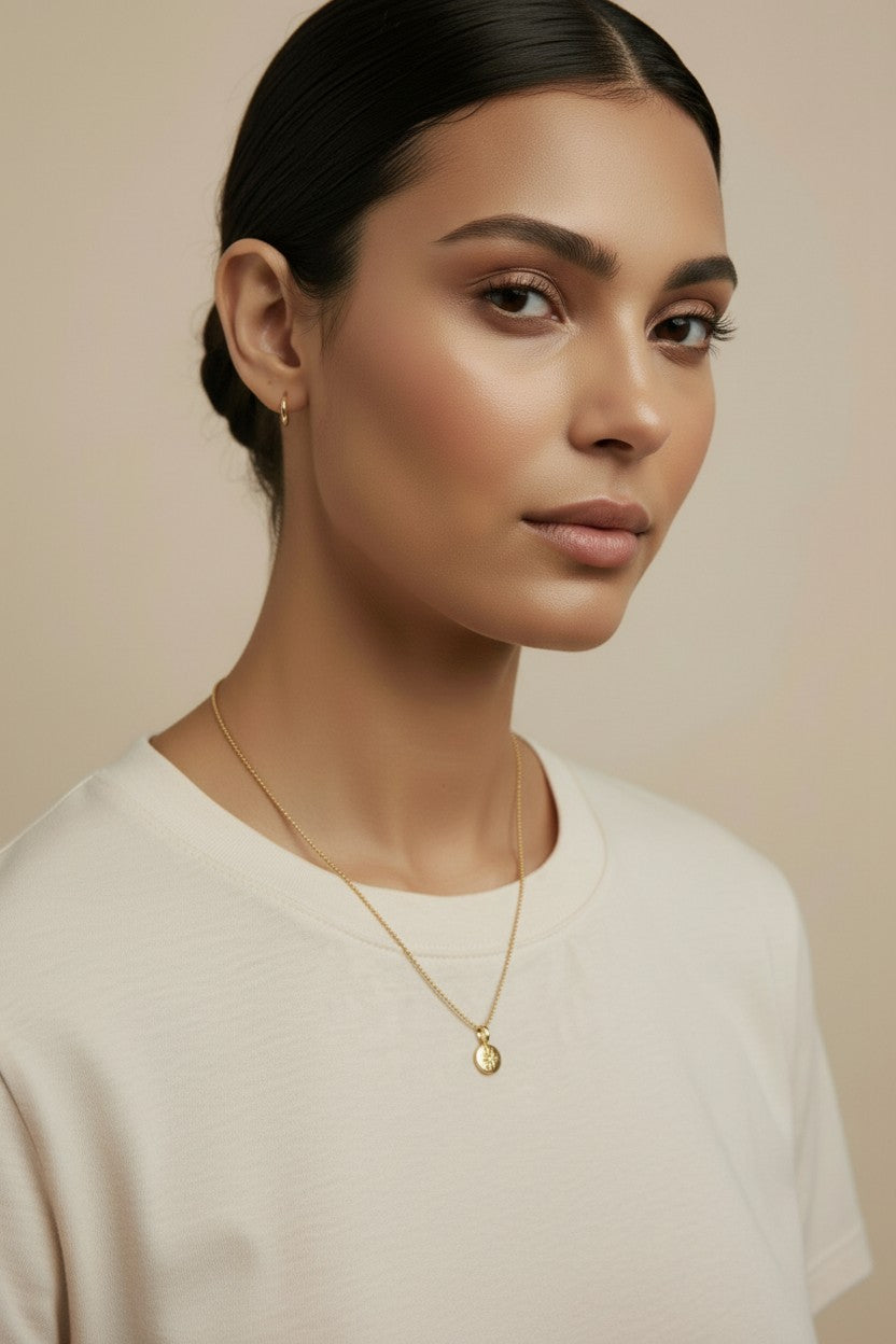 Mini Starburst Pendant for Women | CZ Diamond Star Charm | Celestial Jewelry