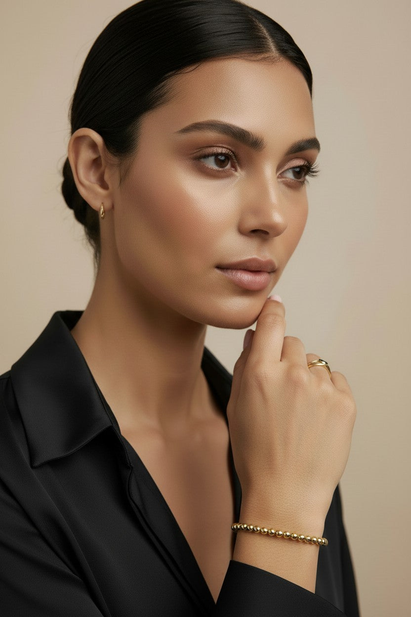 Golden Beaded Bracelet - Effortless Elegance for Every Day