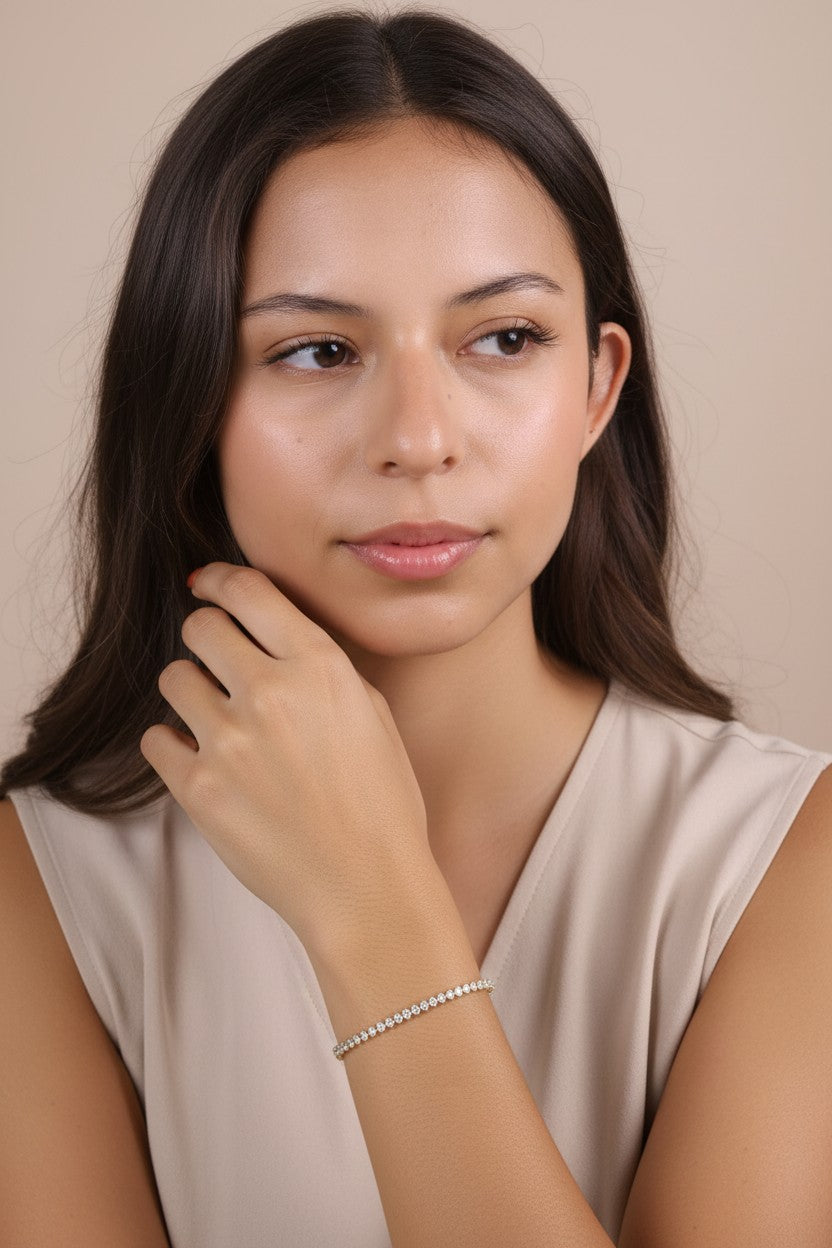 Marquise Tennis Bracelet - Sparkly CZ Diamond Bracelet for Women