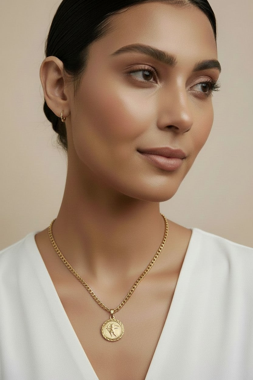 Cupid Necklace for Women | Diamond Cut Love Pendant | Valentine's Day Jewelry Gift