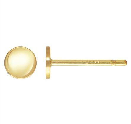 GoldFi 14k Gold Filled 4mm Round Disc Post Earrings