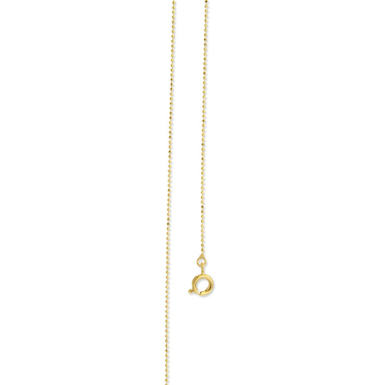 GoldFi 18k Gold Filled 1.0mm Ball Chain Diamond Cut Thin Delicate Chain