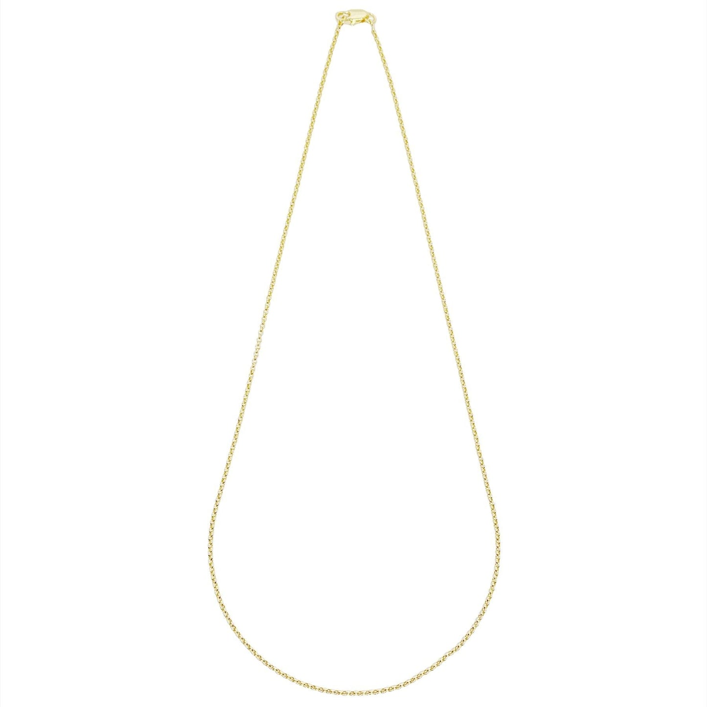 18k Gold Filled 1.5mm Rolo Chain Available in 16", 18", 20", 24"