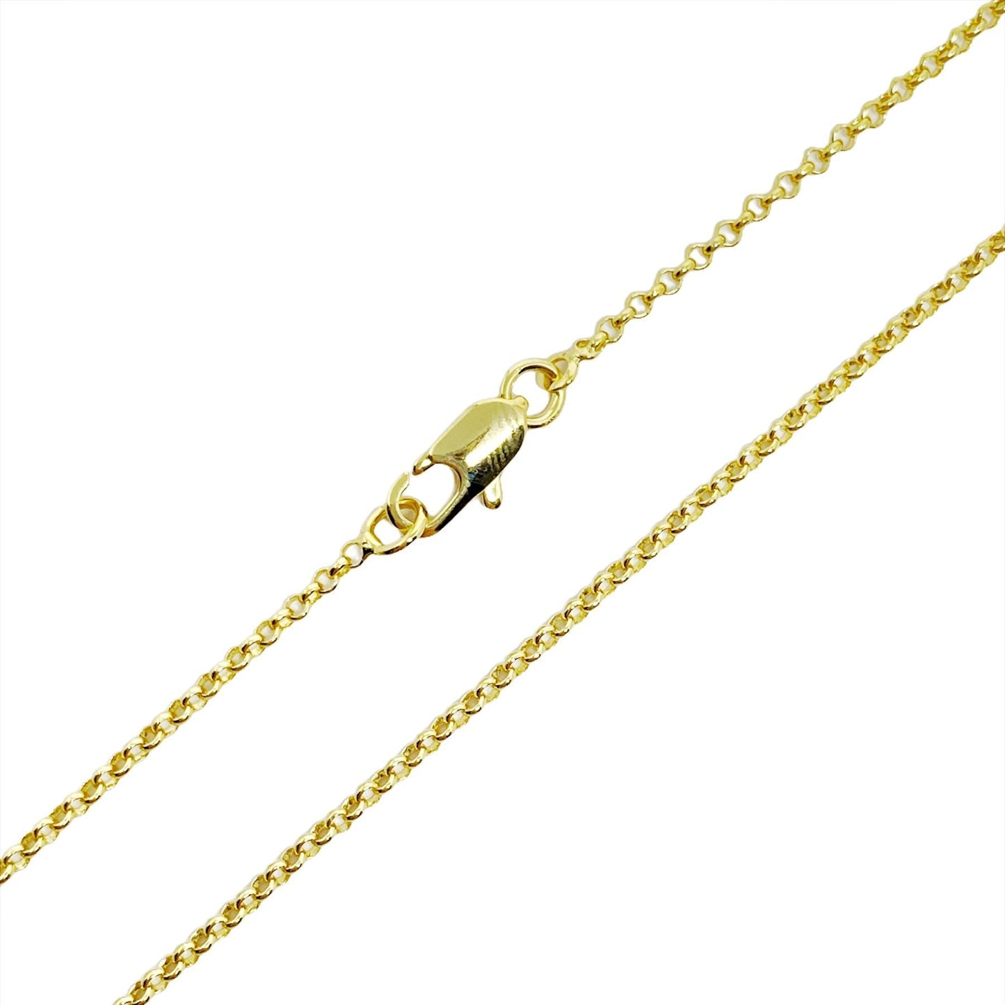 18k Gold Filled 1.5mm Rolo Chain Available in 16", 18", 20", 24"