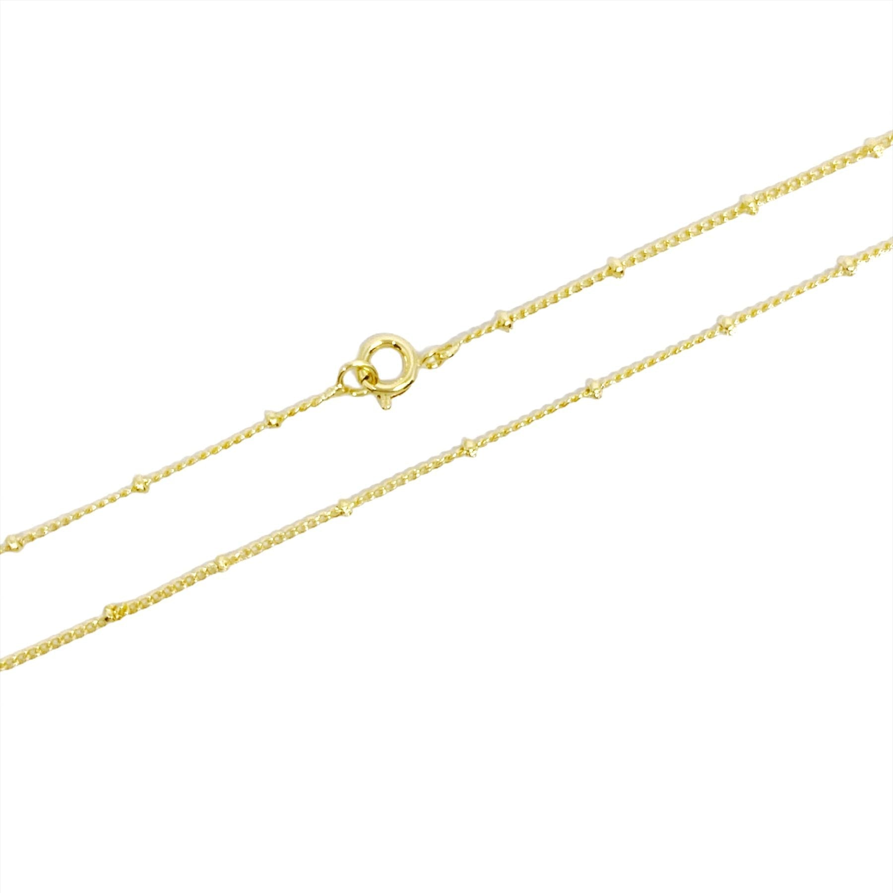 18k Gold Filled 1mm Satellite Chain Available in 16", 18", 20", 22" Length Size